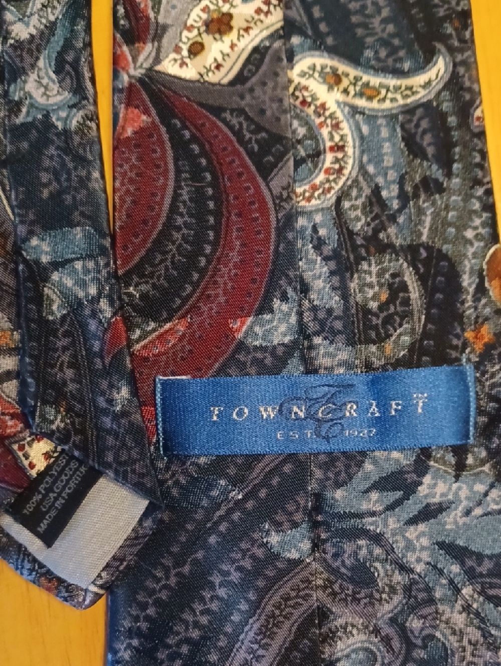 Lot Of 6 Neck Ties 1 Is 100% Polyester 5 Are 100% Silk Mosaic Brand Needs Sewing - Picture 2 of 12